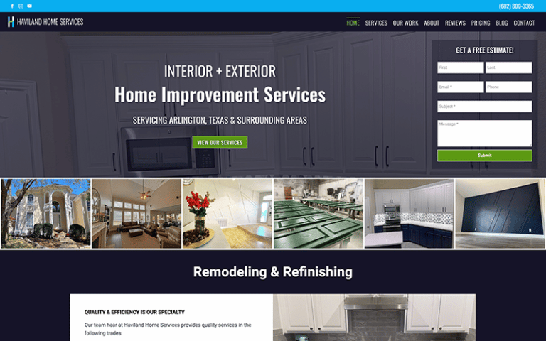 Haviland Home Services Dallas Website Design
